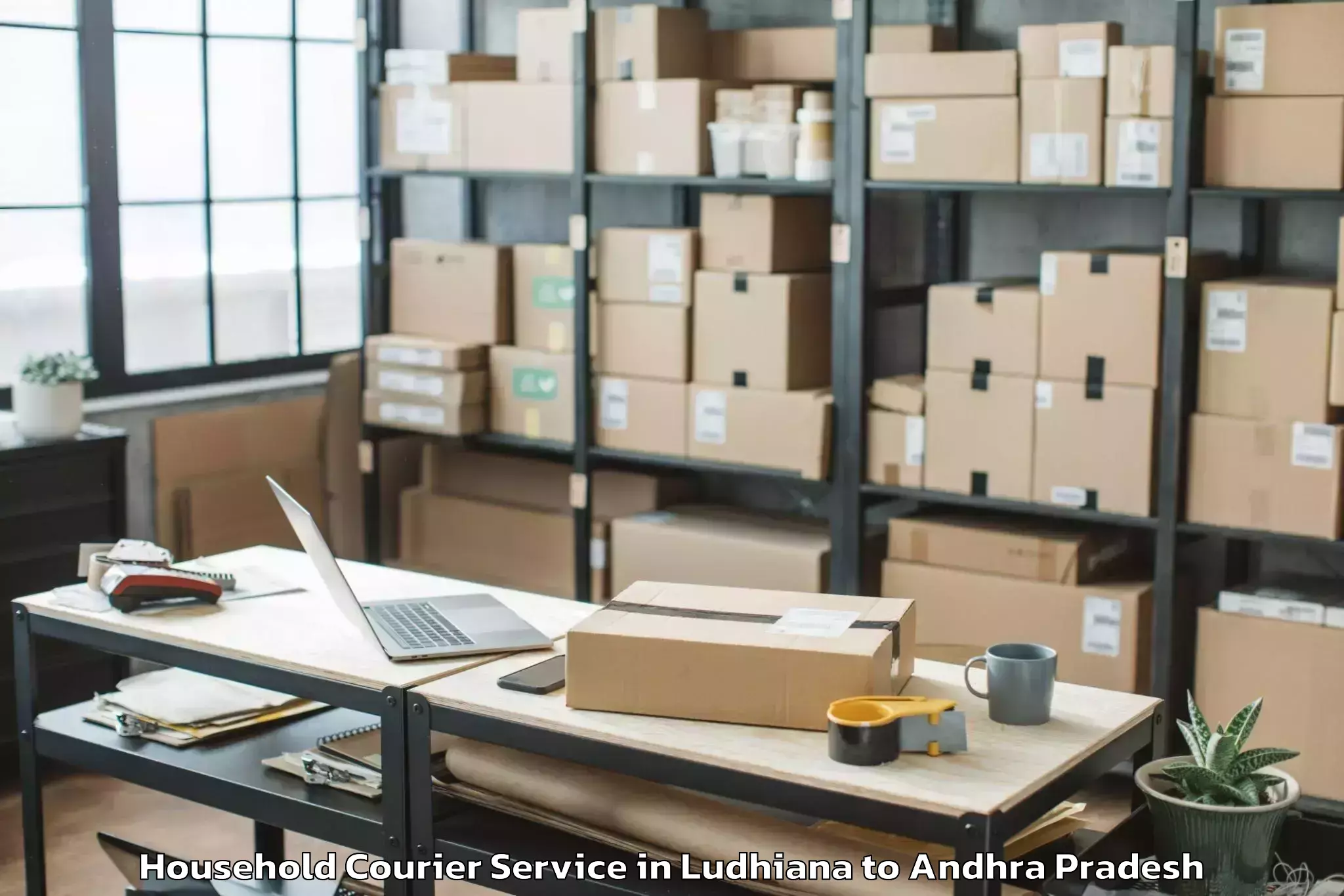 Book Ludhiana to Koyyalagudem Household Courier Online